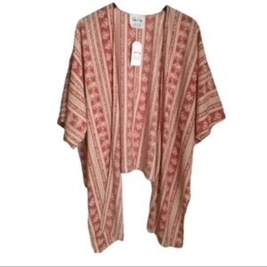 Sadie & Sage Striped Floral Kimono Size S
